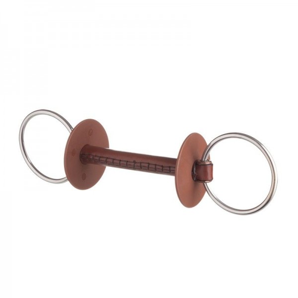Beris Wassertrense mit Lederstange, Ring 6 cm