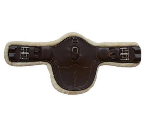 Kentucky Horsewear Sattelgurt, Stollengurt, Kurzgurt, Leder mit Lammfell