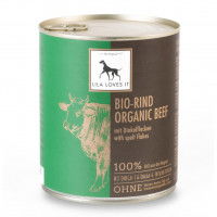 Lila Loves It Hundefutter Bio-Rind mit Dinkelflocken, Nassfutter Lila Loves It Hundefutter Bio-Rind mit Dinkelflocken, Nassfutter