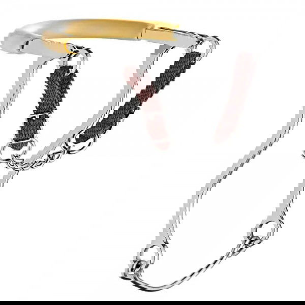HS Sprenger Hackamore mit Kinnkette und Edelstahlseiten