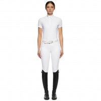 Cavalleria Toscana Turniershirt Damen Mitered Corner Jersey S/S Zip HW22, kurzarm Cavalleria Toscana Turniershirt Damen Mitered Corner Jersey S/S Zip HW22, kurzarm