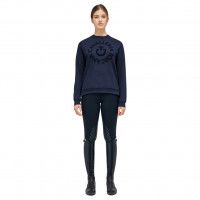 Cavalleria Toscana Shirt Damen CT Orbit Crew Neck HW22, Sweatshirt, langarm Cavalleria Toscana Shirt Damen CT Orbit Crew Neck HW22, Sweatshirt, langarm