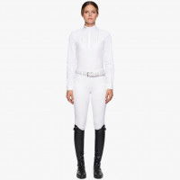Cavalleria Toscana Turniershirt Damen REVO Pleated Cotton Bib Tech HW22, langarm Cavalleria Toscana Turniershirt Damen REVO Pleated Cotton Bib Tech HW22, langarm