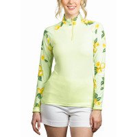 Kastel Denmark Shirt Damen Lemon Lime Cream HW22, Trainingsshirt, langarm