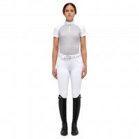 Cavalleria Toscana Turniershirt Damen Mitered Corner Jersey S/S Zip HW22, kurzarm Cavalleria Toscana Turniershirt Damen Mitered Corner Jersey S/S Zip HW22, kurzarm